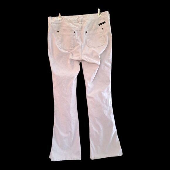 Y2K Abercrombie & Fitch Flared Corduroy Jeans Pants Side Slit Zip Pockets size 8 - Picture 2 of 16